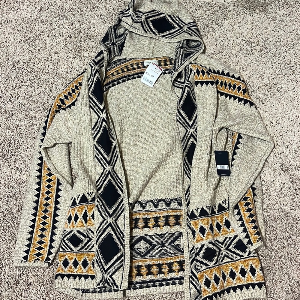 Lucky Brand women’s size L cardigan hoodie NWT